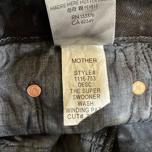 Mother NWOT The Super Swooner Tie-Dye Stretch Jeans Size 28 High Rise Slim Fit - Picture 9 of 12